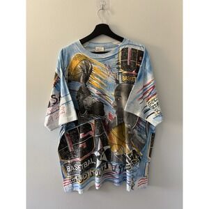 Vintage USA Team Majic Johnson All Over Print T Shirt Size XL